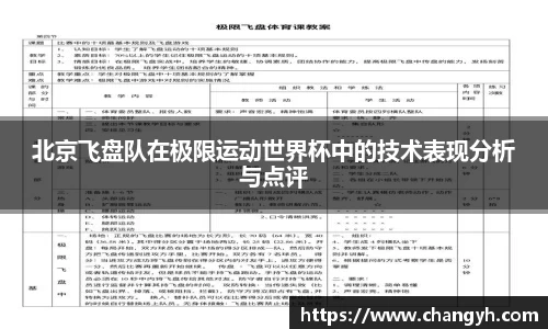 北京飞盘队在极限运动世界杯中的技术表现分析与点评