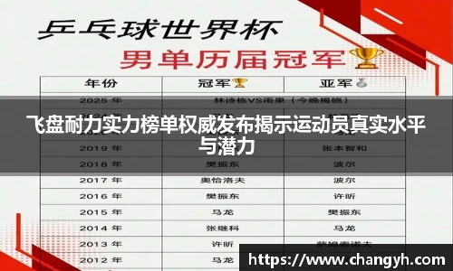 飞盘耐力实力榜单权威发布揭示运动员真实水平与潜力